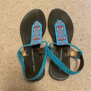 Diane von Furstenberg sandals, size 7, incredibly comfy and chic